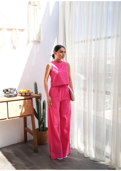 Kadın Keten Bluz ve Pantolon Takım indirimleri