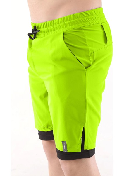 Ghassy Co Erkek Running Hızlı Kuruma Micropolyester Arka Fermuar Cepli ve Havlu Halkalı Antrenman Futbol Fitness Kısa Taytlı Şort fiyatları