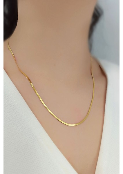 Çelik Ince 45 cm Italyan Zincir Kolye TRKOLYE50284