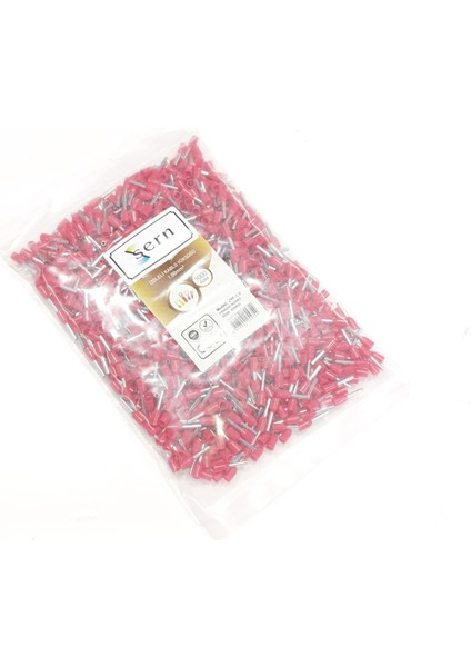 1 mm Tek Girişli Izoleli Kablo Yüksüğü - Fransız Norm - Kırmızı - 1 Paket (1000 Adet) indirimleri