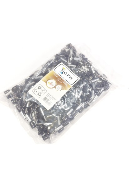 6 mm Tek Girişli Izoleli Kablo Yüksüğü – Alman Norm – Siyah – 1 Paket (250 Adet) fiyatları