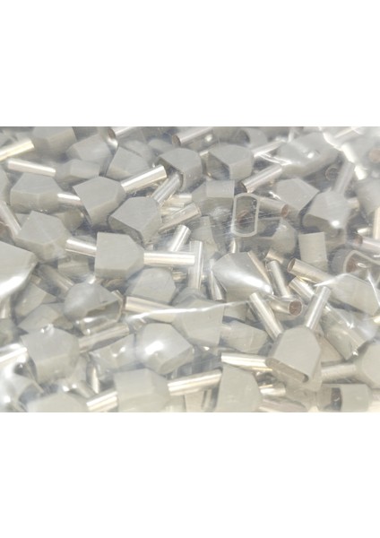 2,5 mm Çift Girişli Izoleli Kablo Yüksüğü – Fransız Norm – Gri – 1 Paket (250 Adet) modelleri