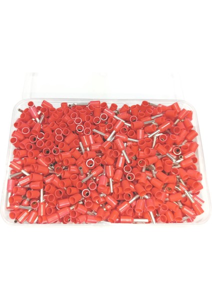 1,5 mm Tek Girişli Izoleli Kablo Yüksüğü - Alman Norm - Kırmızı - 1 Paket (1000 Adet) fırsatları