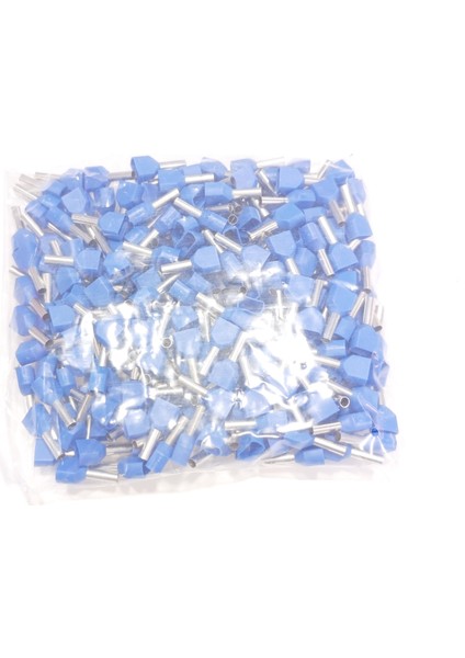 2,5 mm Çift Girişli Izoleli Kablo Yüksüğü – Alman Norm – Mavi – 1 Paket (250 Adet) indirimleri