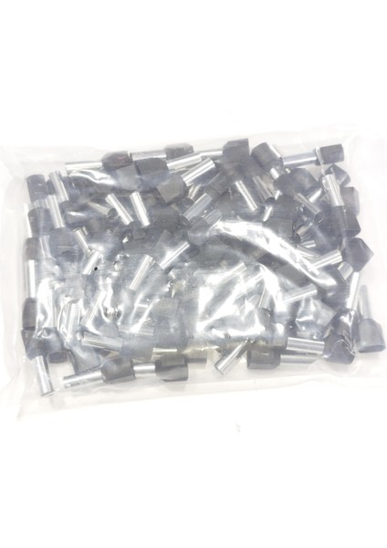 6 mm Çift Girişli Izoleli Kablo Yüksüğü – Alman Norm – Siyah – 1 Paket (100 Adet) indirimleri
