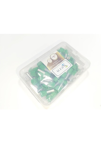 6 mm Çift Girişli Izoleli Kablo Yüksüğü – Fransız Norm – Yeşil – 1 Paket (100 Adet) fiyatları