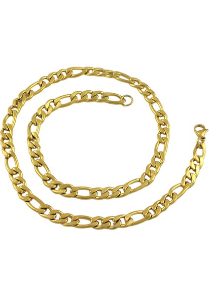 Çelik Gold Klasik Zincir Erkek Kolye TRKOLYE50315