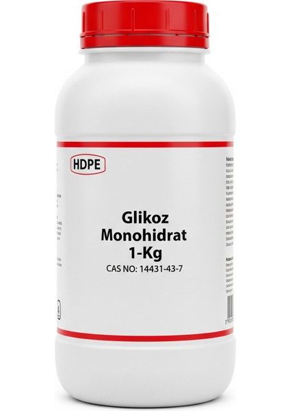 Glikoz Monohidrat - 1 Kg Dekstroz - Dextrose Monohydrate Extra Pure - Yüksek Kaliteli - (Cas No: 14431-43-7)