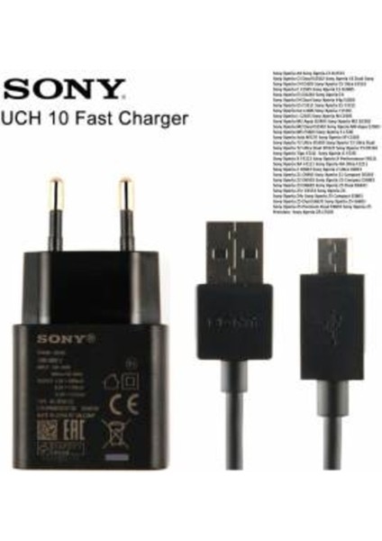 Sony Xperia E4 Şarj Aleti ve Data Kablosu UCH10 Micro USB Senalstore Açık