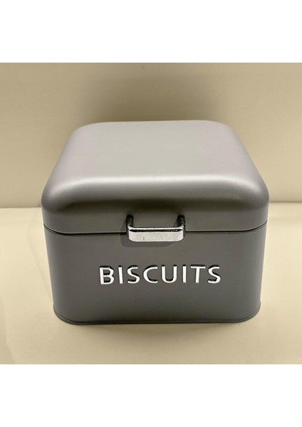 Home Biscutis Galvaniz Metal Saklama Kutusu - Gri modelleri