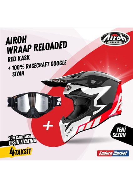 Aıroh Wraap Reloaded Red Gloss Kask