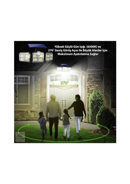 Uzaktan Kumandalı 122 LED Sensörlü Bahçe Lambası