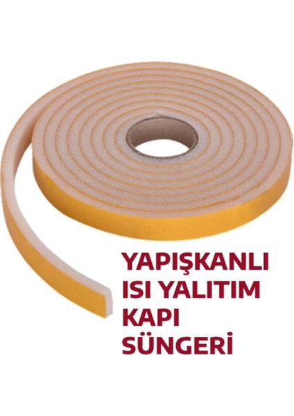 3 Metre Yapışkanlı Kapı Bandı Isı Yalıtım Süngeri