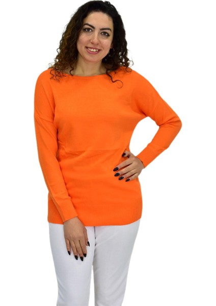 Kadın Kayık Yaka Spor Kazak 12489 BGL-ST04098