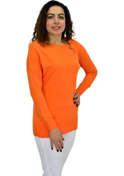 Kadın Kayık Yaka Spor Kazak 12489 BGL-ST04098