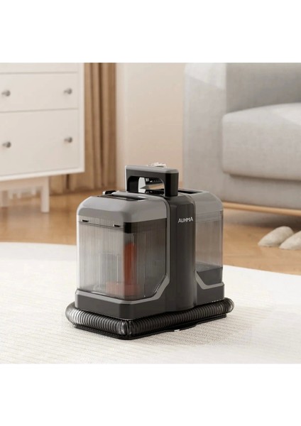 Auhma Koltuk ve Halı Yıkama Makinesi 2 Başlıklı Leke Çıkarıcı 450 Watt Siyah
