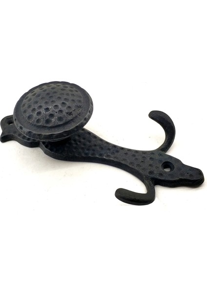 Antika Tarz Dekoratif Pirinç Portmanto Askı - 150x72 Mm, Oksit