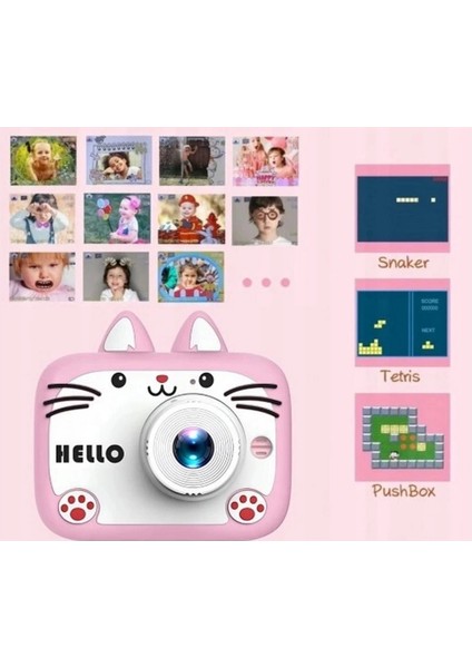 Hello Çocuk Dijital Fotoğraf Makinası 20 Mp Video Kaydedici 2.0 Inç Çift Kameralı KS-102