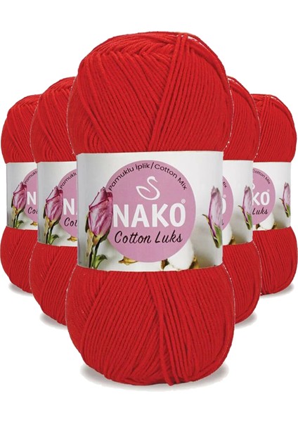 5 Adet Cotton Lüks Yelek Tunik Kazak Bluz Hırka Ipi Yünü Kırmızı 97573