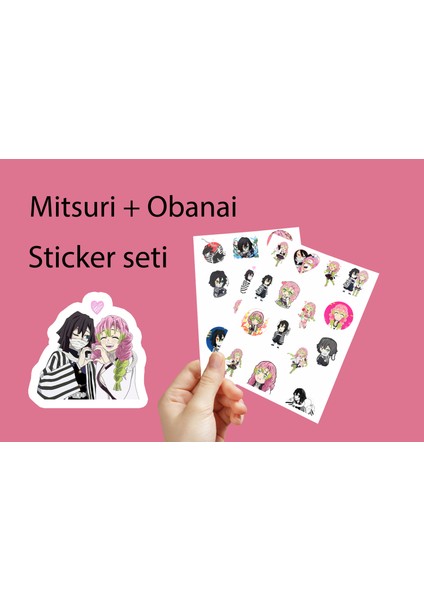 Demon Slayer Mitsuri x Obanai Sticker Seti - Anime