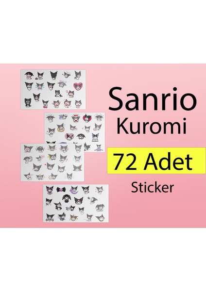 Sanrio Kuromi Sticker Seti -Anime