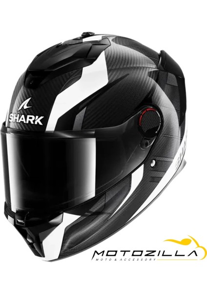Spartan Gt Pro Karbon Beyaz Şeffaf Vizörlü