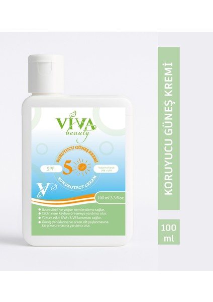 Viva Spf 50+ Günlük Yüksek Uv Korumalı Yüz Güneş Kremi 100ML