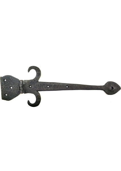 Antika Tarz Dekoratif Pirinç Kuyruklu Çanak Menteşe - 137X390 Mm, Oksit