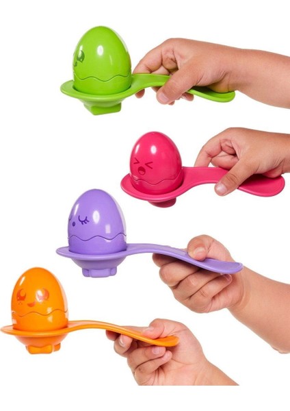 73082 Tomy, Saklambaçlı Yumurtalar Kaşık Seti, 6-36 Ay