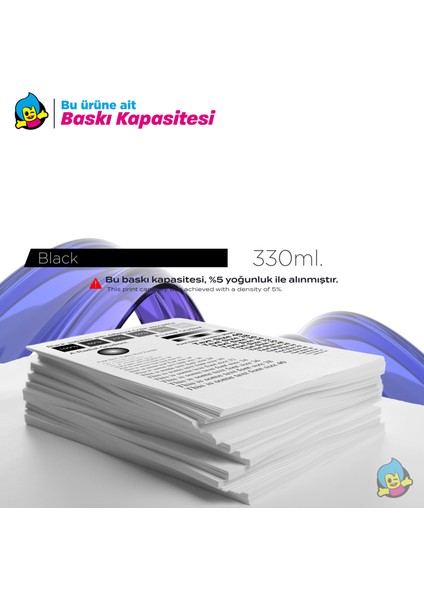 Canon PFI-307MBK Mat Siyah (Matte Black) Muadil Kartuş (330ML)