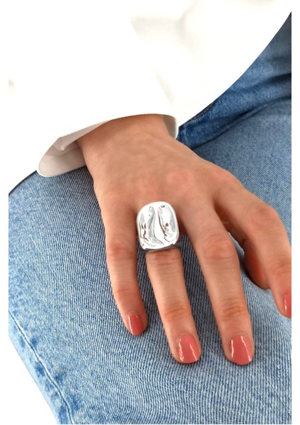 Premium Ayarlanabilir Oval Plaka Yüzük