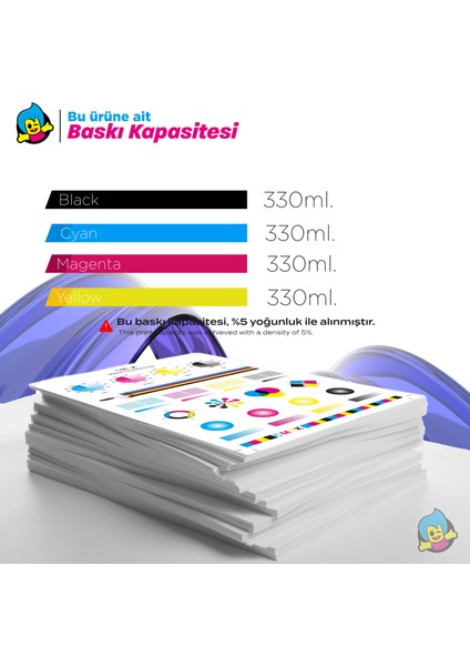 Canon PFI-307 Muadil Kartuş Cmyk Seti (330ML)
