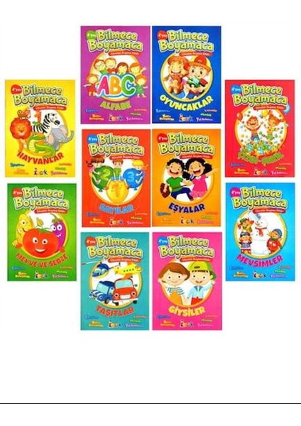 Bilmece Boyama 10 Kitap Biricik