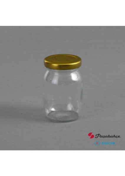 24 Adet 190 cc Cam Kavanoz Gold Kapaklı