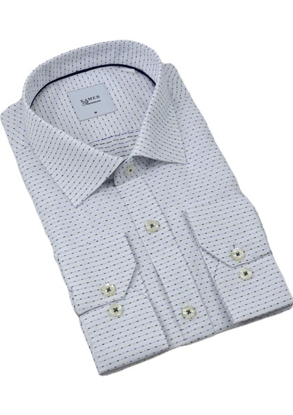 Erkek Klasik Puantiyeli Uzun Kol Gömlek 3706 BGL-ST04395 fiyatları