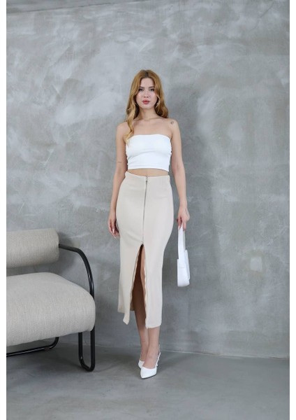 Kadın Likralı Kalem Etek modelleri