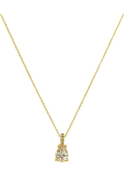 Premium Zirkon Taş Damla Kolye
