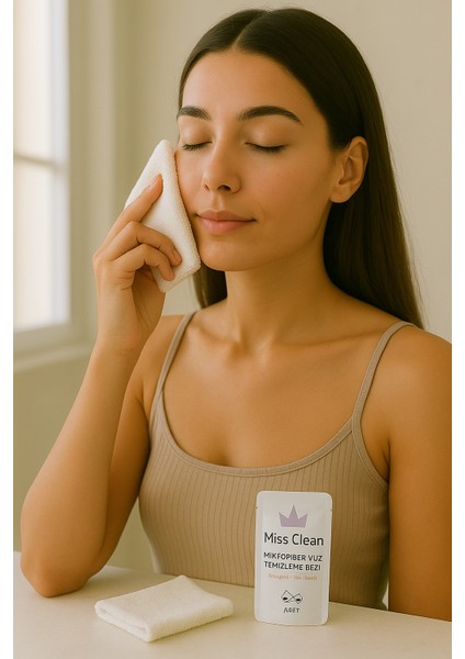 ( 10 Adet ) Cilt Bakım ve Kusursuz Makyaj Temizleme Bezi Mikrofiber Seyahat Tip Özel Paketli fırsatları