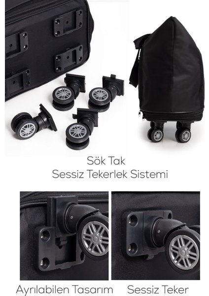 Iki Körüklü Demonte Sessiz Tekerlekli Valiz/çanta/bavul fiyatları