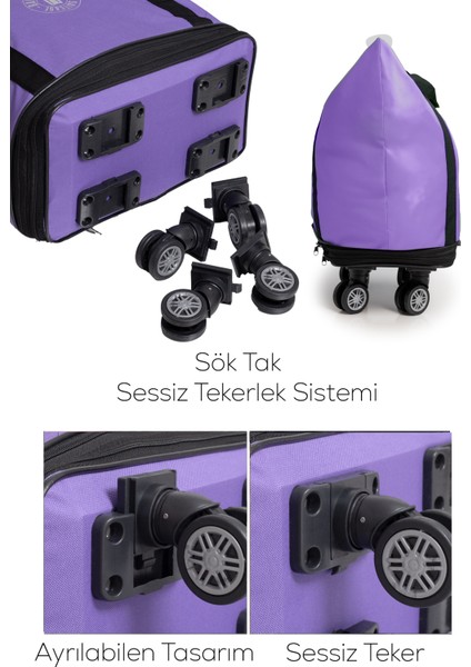 Iki Körüklü Demonte Sessiz Tekerlekli Valiz/çanta/bavul fiyatları