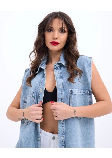 5581 Kot Yelek-Mavi