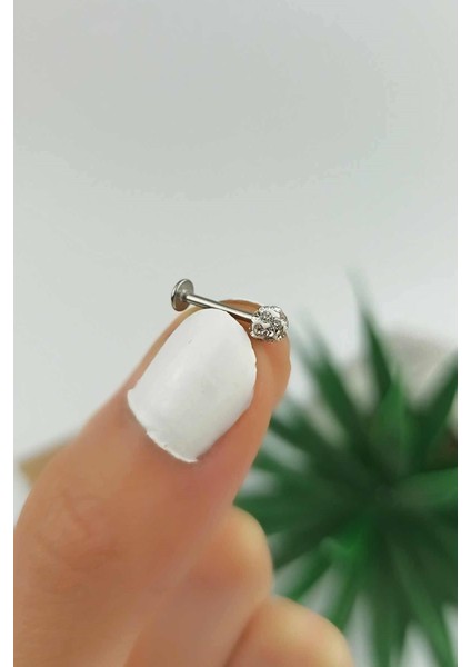 316 L Cerrahi Çelik Büyük Tek Toplu Taşlı Piercing TRPIERCING084 PIERX200X