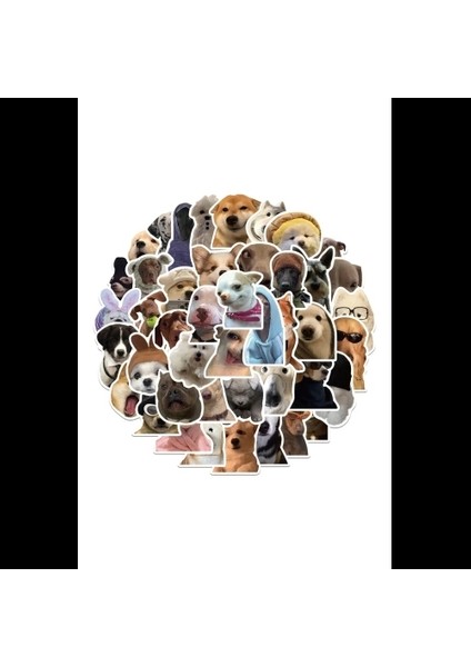Sevimli Köpek Çıkartmaları Laptop Notebook Tablet Sticker Seti modelleri