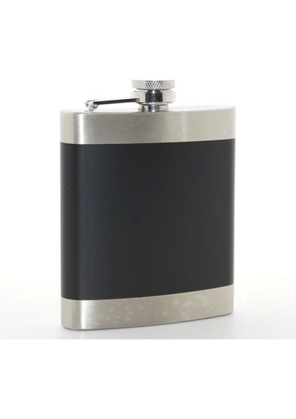 Paslanmaz Çelik Tekli 7 Oz Matara Siyah