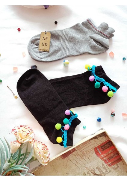 2 Çift Hediye Patik Çorap Topuk Takviyeli Erkek Kadın Sıkmayan Gri Bambu(Dikişsiz) Siyah 36-40 modelleri