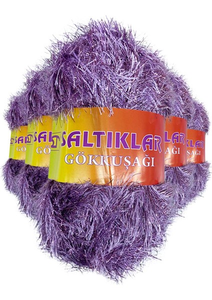 5 Adet Gökkuşağı El Örgü Ipi Yünü 25