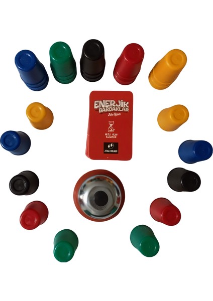 Enerjik Bardaklar Zeka Oyunu ( Oyuncak Aile Kutu Oyunu Süper , Akıllı , Renkli , Hızlı Zıpır ) fırsatları