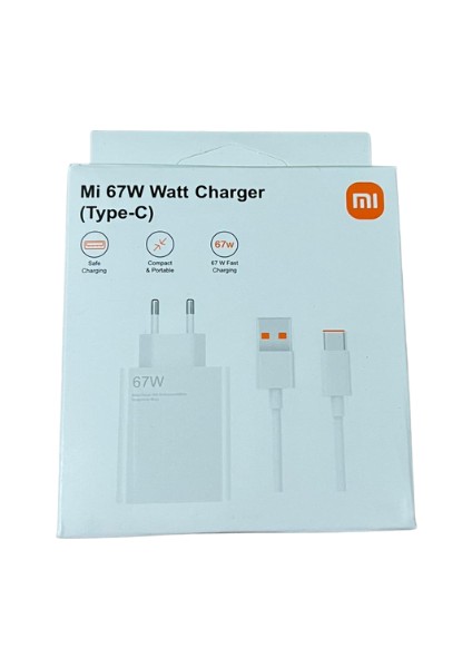 Mi 67WATT Hızlı Şarj Cihazı Kutulu Set Orjinal