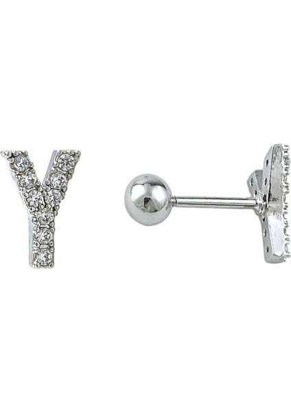 Gümüş Renk Harf Piercing - Y Harfpiercing