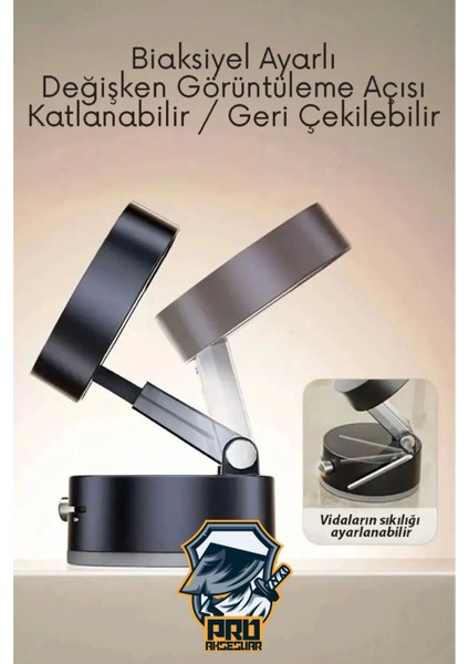 A3 Pro 180 Derece Dönebilen Vakumlu Manyetik Taşınabilir Çok Amaçlı Araç Telefon Tutucu
